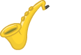 Saxophone and music notes